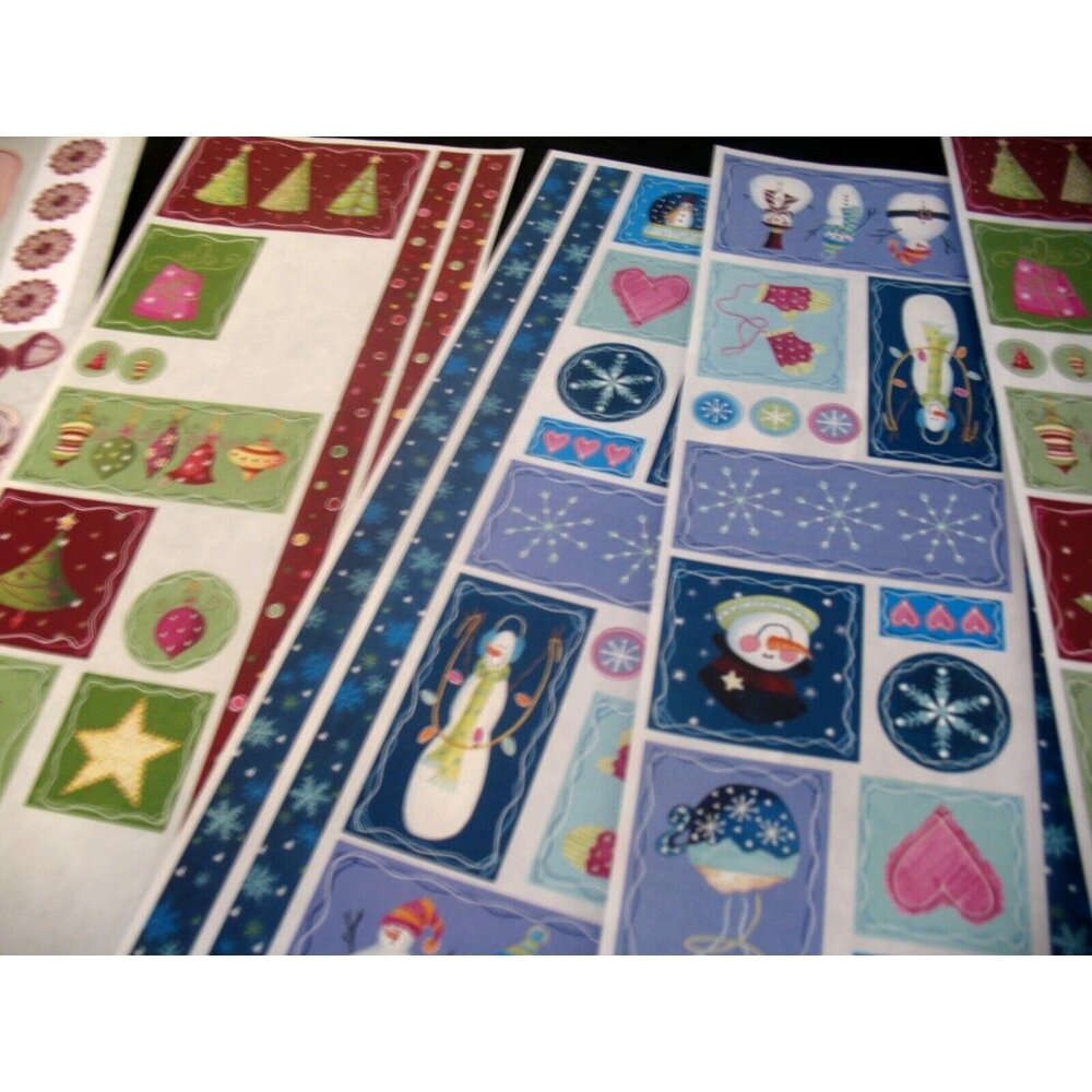 Lot of Stickers, Christmas Sparkle, Title stickers Twinkle, Holly Days, Dazzle.